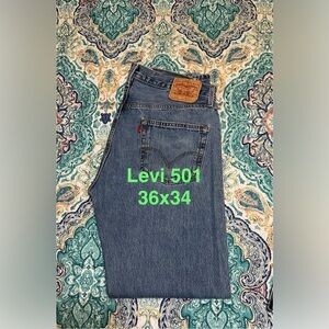 Levi's Men's 501  Blue Jeans 36x34